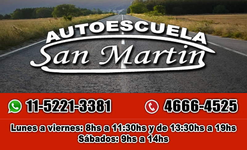 Autoescuela San Martin. Bella Vista. San Miguel. Zona oeste. Buenos Aires
